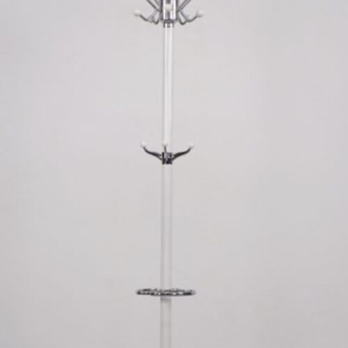 Mid-Century Modern White Floor Coat Rack, 1990s