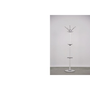 Mid-Century Modern White Floor Coat Rack, 1990s