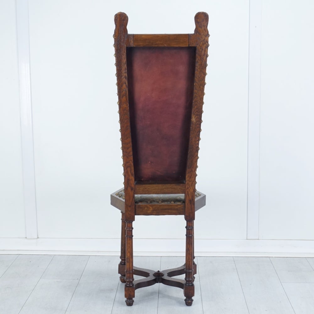 Arts & Crafts style leather side chair 1890’s