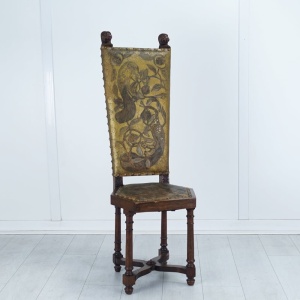 Arts & Crafts style leather side chair 1890’s