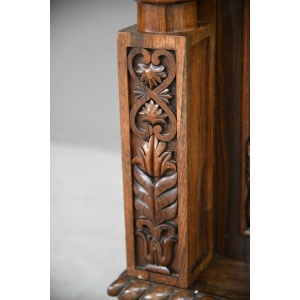 Anglo Indian Carved Rosewood Glazed Cabinet