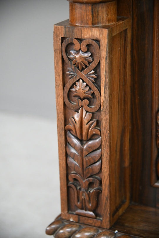 Anglo Indian Carved Rosewood Glazed Cabinet