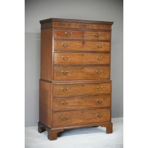 Georgian Mahogany Chest on Chest Tallboy