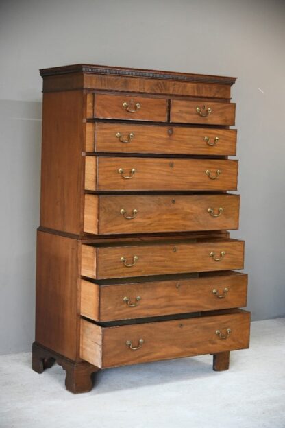 Georgian Mahogany Chest on Chest Tallboy - Image 4