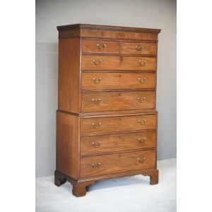 Georgian Mahogany Chest on Chest Tallboy