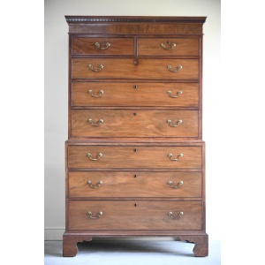 Georgian Mahogany Chest on Chest Tallboy