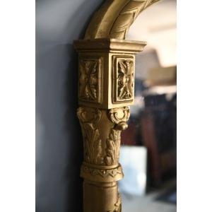 Large Antique Overmantle Mirror