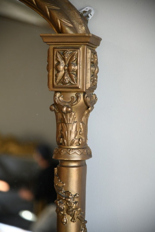Large Antique Overmantle Mirror