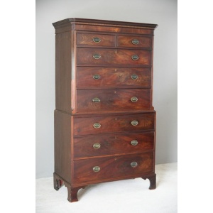 Georgian Mahogany Chest on Chest