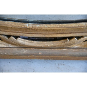 Large Gilt Wood Oval Overmantle Mirror