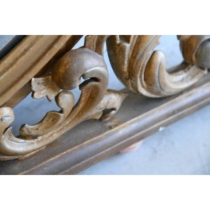 Large Gilt Wood Oval Overmantle Mirror