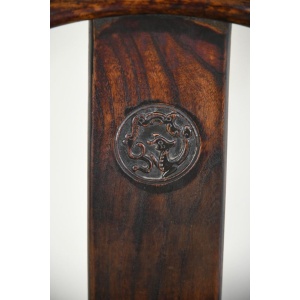 Pair of Ming Style Chinese Hardwood Armchairs