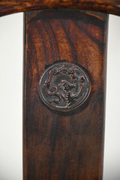 Pair of Ming Style Chinese Hardwood Armchairs - Image 12