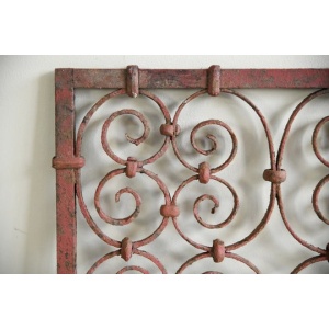 Pair Continental Scrolled Iron Window Grills