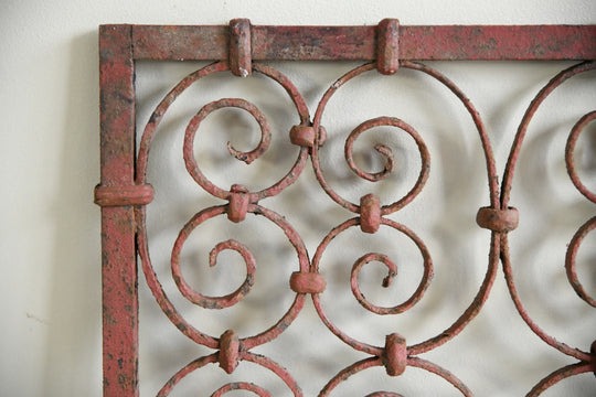 Pair Continental Scrolled Iron Window Grills
