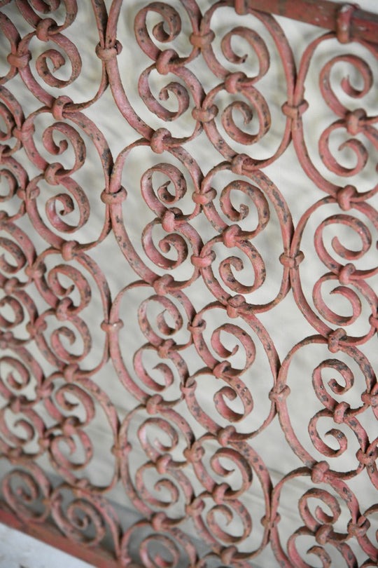 Pair Continental Scrolled Iron Window Grills