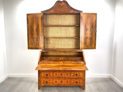 18th Century, Dutch Inlaid / Marquetry, Walnut Bookcase Bureau - Image 2