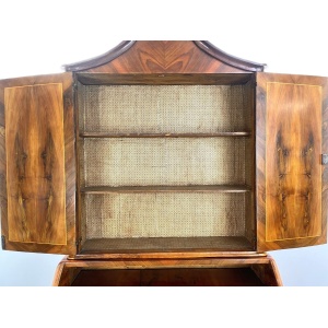 18th Century, Dutch Inlaid / Marquetry, Walnut Bookcase Bureau