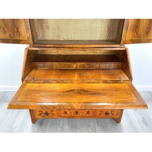 18th Century, Dutch Inlaid / Marquetry, Walnut Bookcase Bureau