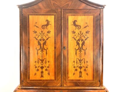 18th Century, Dutch Inlaid / Marquetry, Walnut Bookcase Bureau - Image 5