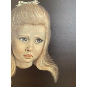 1960s Irene Spencer “Teardrop” Crying Girl Framed Print