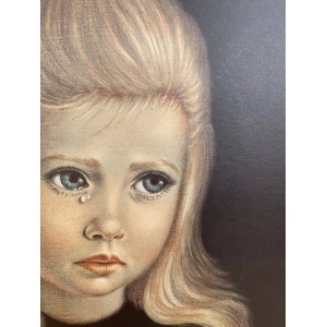 1960s Irene Spencer “Teardrop” Crying Girl Framed Print