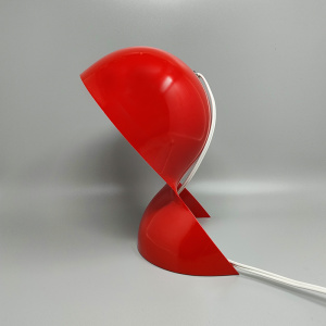 1960s Original Red Dalù Table Lamp by Vico Magistretti for Artemide (Not a Replica)