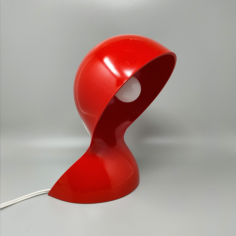 1960s Original Red Dalù Table Lamp by Vico Magistretti for Artemide (Not a Replica)