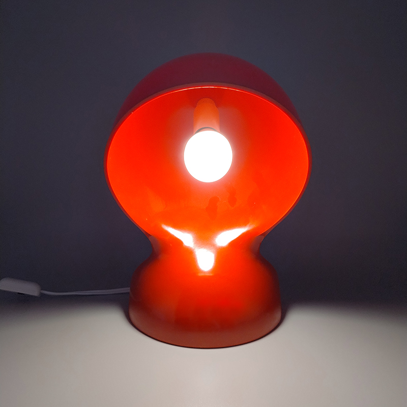 1960s Original Red Dalù Table Lamp by Vico Magistretti for Artemide (Not a Replica)