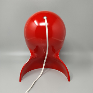 1960s Original Red Dalù Table Lamp by Vico Magistretti for Artemide (Not a Replica)
