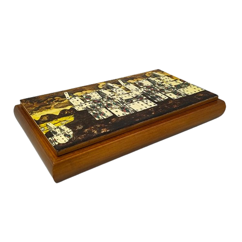 1970s Original Gorgeous Playing Cards Box by Piero Fornasetti in Excellent condition. Made in Italy