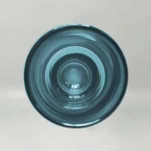 1970s Astonishing Light Blue Vase #1376 by Tamara Aladin Vase for Riihimaki/Riihimaen Lasi Oy