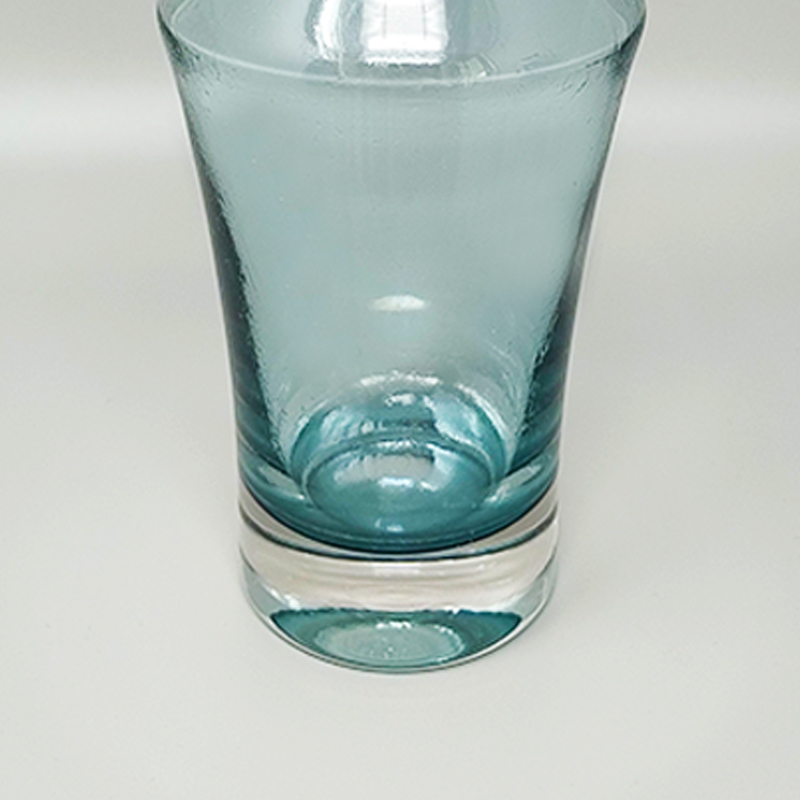 1970s Astonishing Light Blue Vase #1376 by Tamara Aladin Vase for Riihimaki/Riihimaen Lasi Oy
