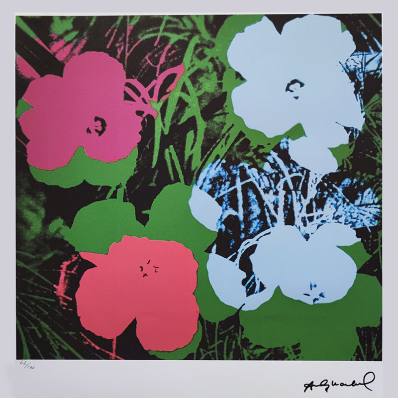 1980s Gorgeous Andy Warhol "Flowers" Limited Edition Lithograph