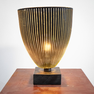 Modern Black & Gold Uplighter Table Lamp