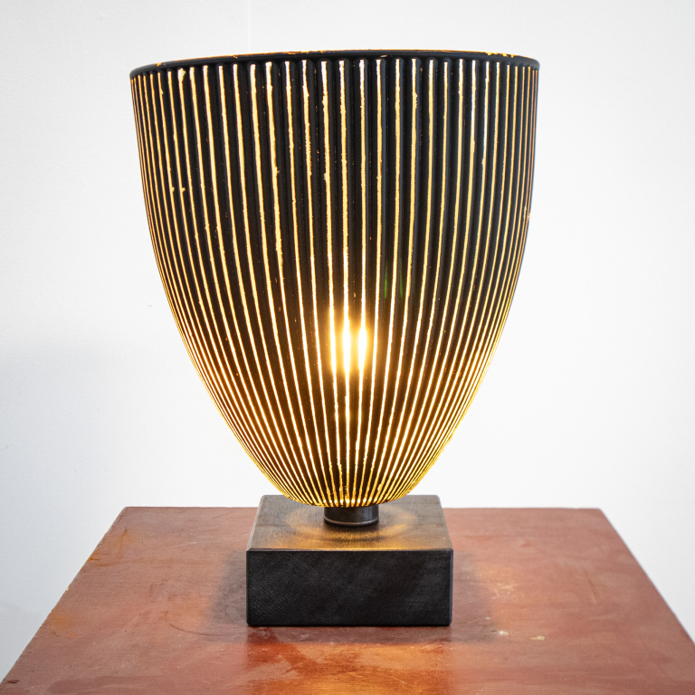 Modern Black & Gold Uplighter Table Lamp