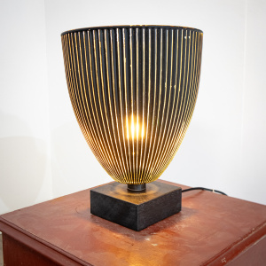 Modern Black & Gold Uplighter Table Lamp