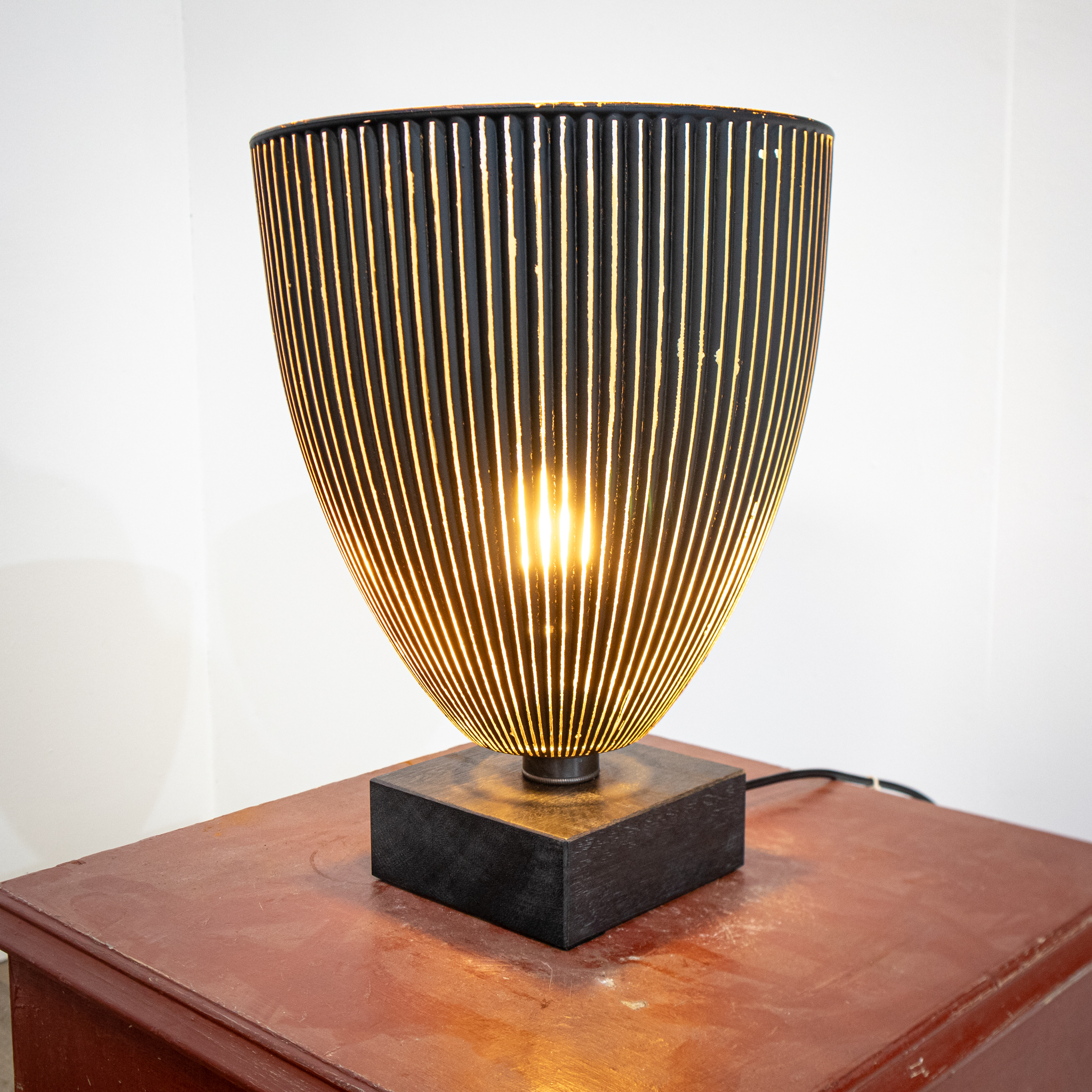 Modern Black & Gold Uplighter Table Lamp