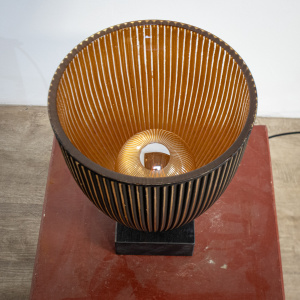 Modern Black & Gold Uplighter Table Lamp