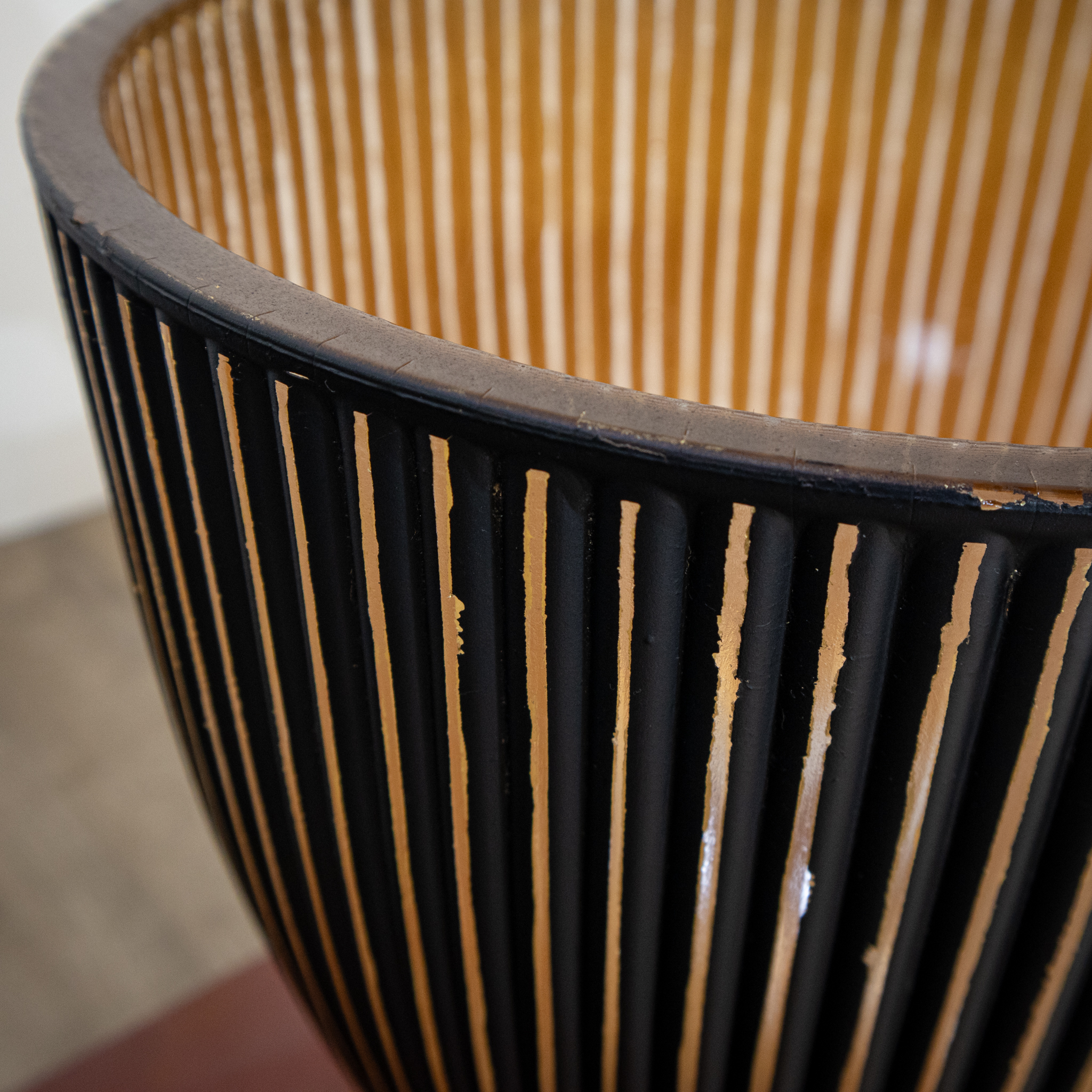 Modern Black & Gold Uplighter Table Lamp