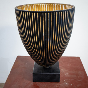 Modern Black & Gold Uplighter Table Lamp