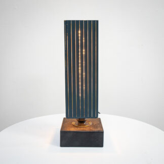 Modern Black & Gold Glass Long Table Lamp