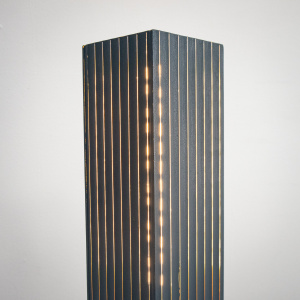 Modern Black & Gold Glass Long Table Lamp