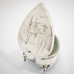 William Comyns Silver Heart Shaped Box