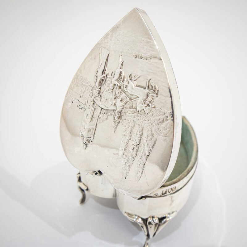 William Comyns Silver Heart Shaped Box