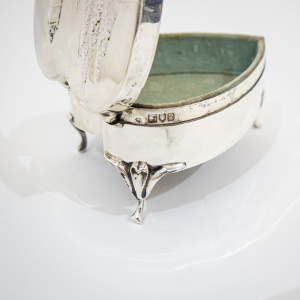 William Comyns Silver Heart Shaped Box