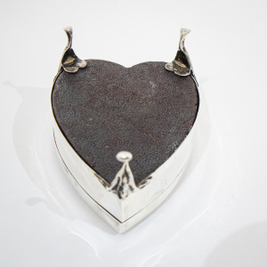 William Comyns Silver Heart Shaped Box