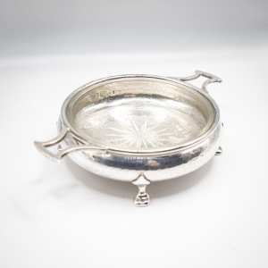 Arts & Crafts Silver Butter Dish