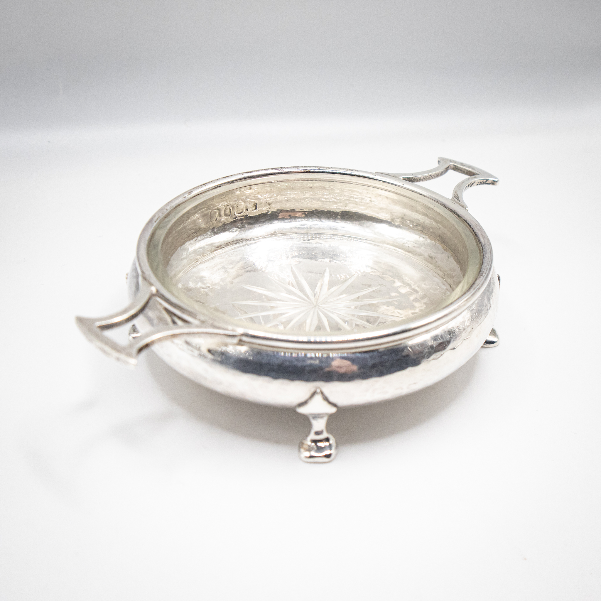 Arts & Crafts Silver Butter Dish