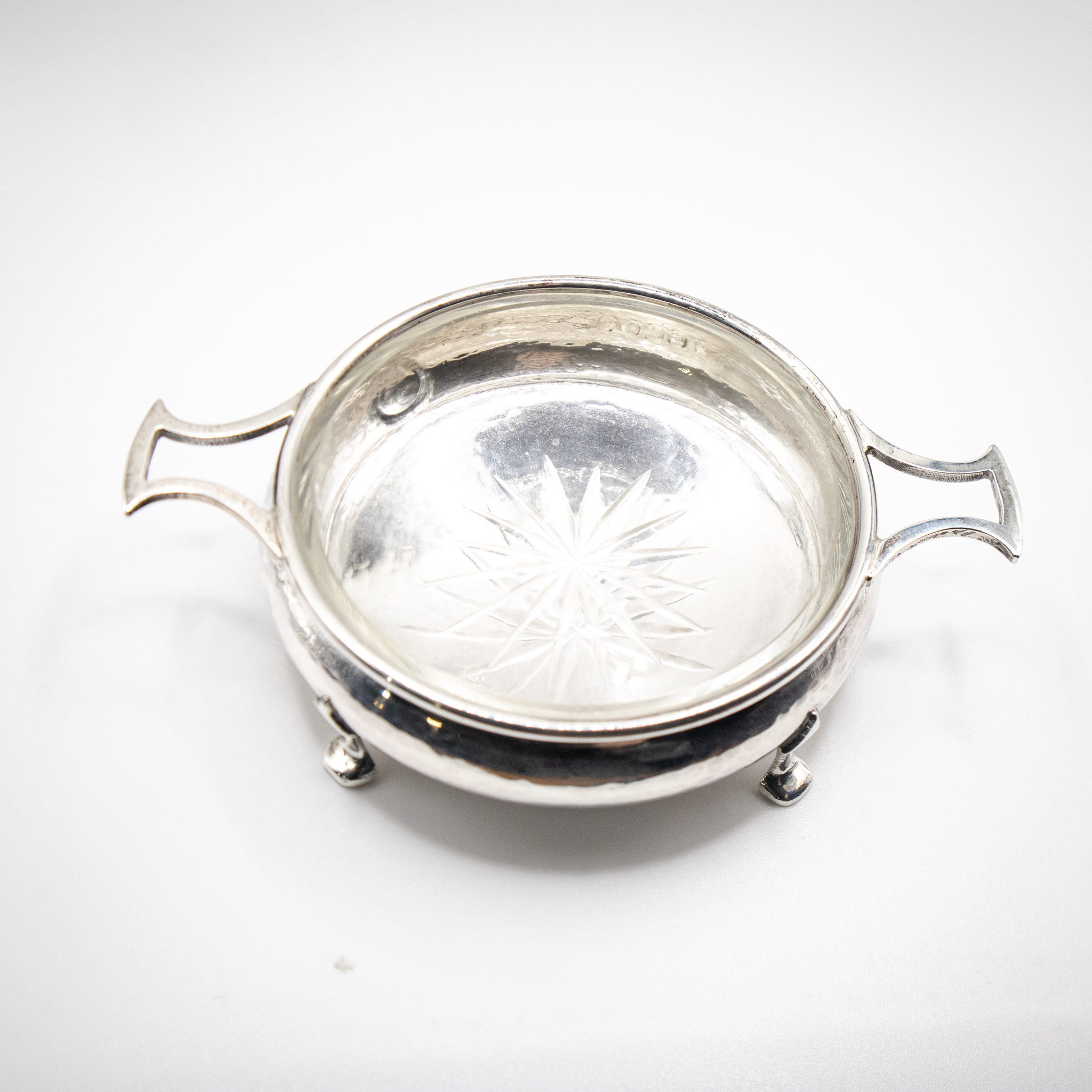 Arts & Crafts Silver Butter Dish